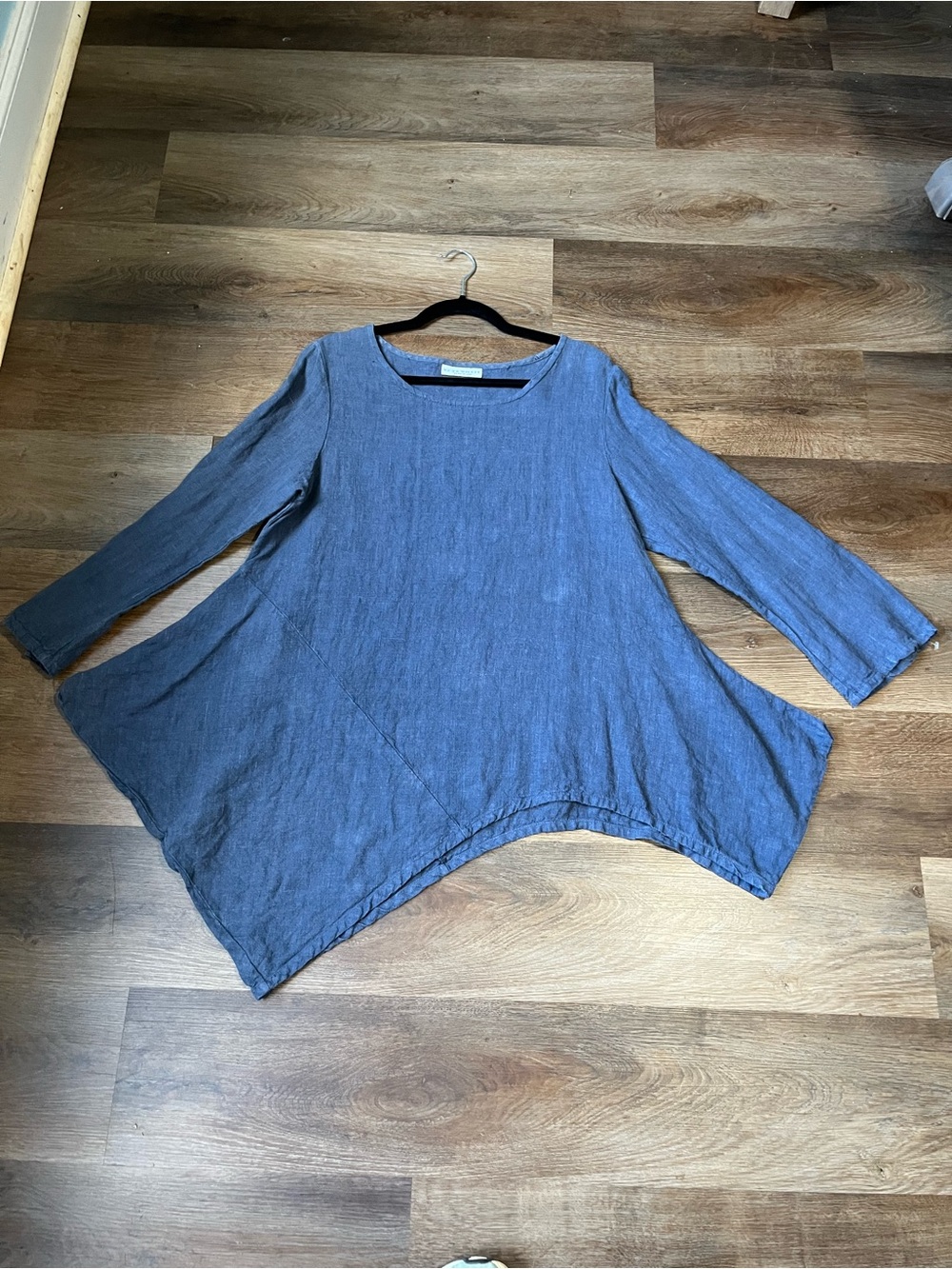 Bryn Walker Linen Asymmetrical Tunic Top | Garment-Dyed Linen | No Size Tag
